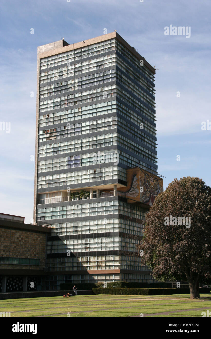 Presbytère construction de l'UNAM à Mexico Banque D'Images