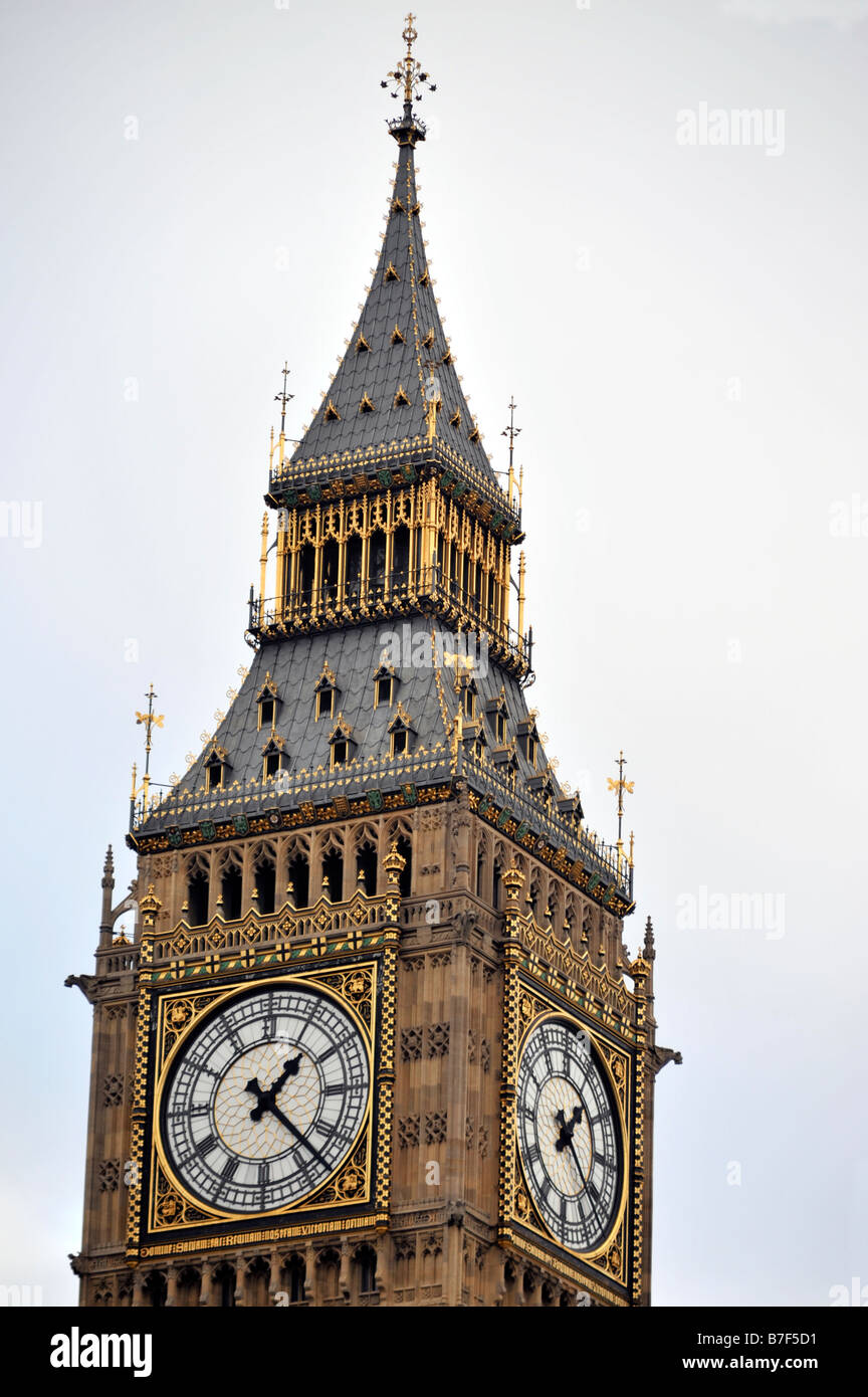 Détail de l'horloge Big Ben Londres Angleterre Banque D'Images