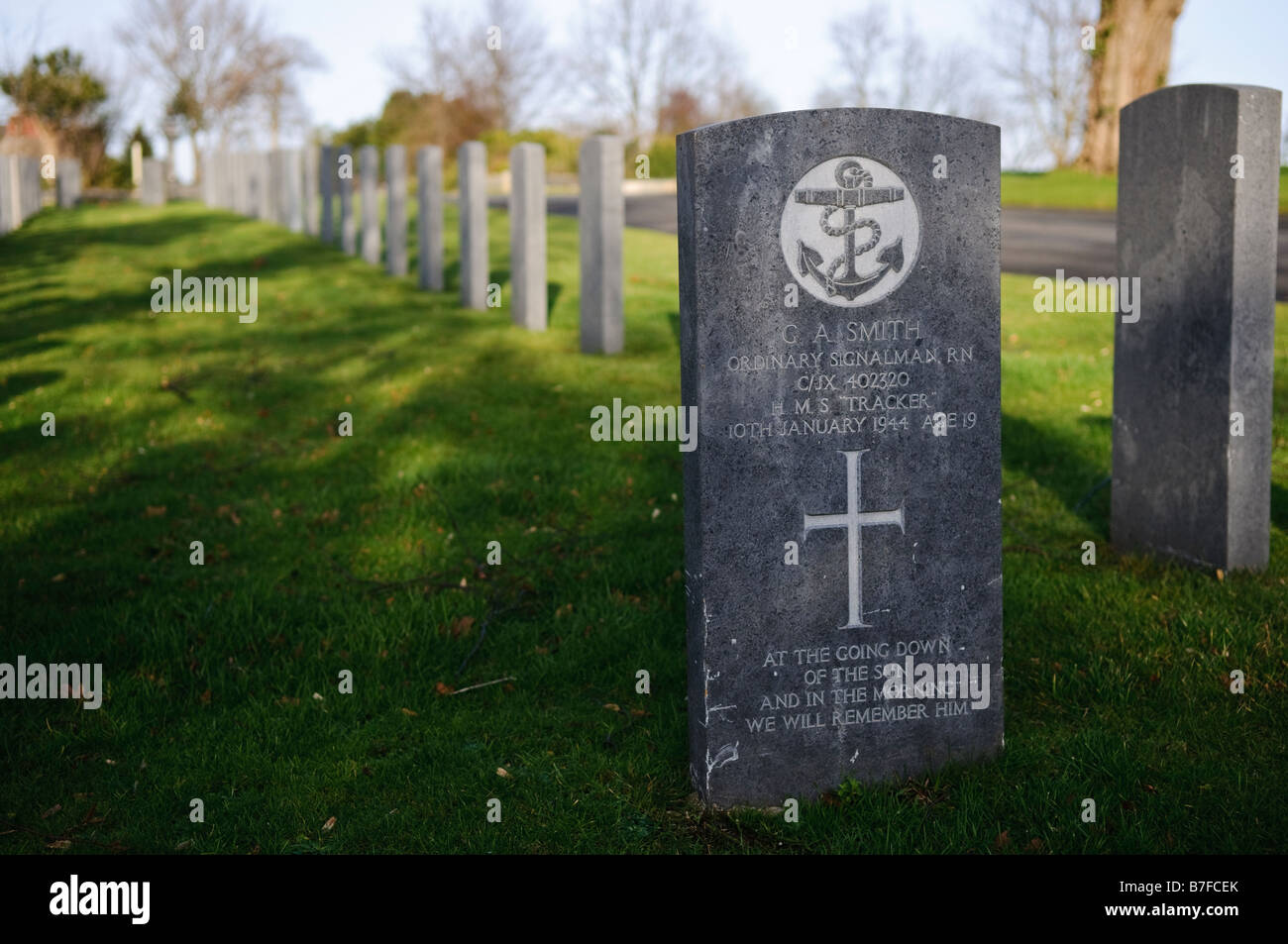 Royal Navy WW2 pierres tombales Banque D'Images