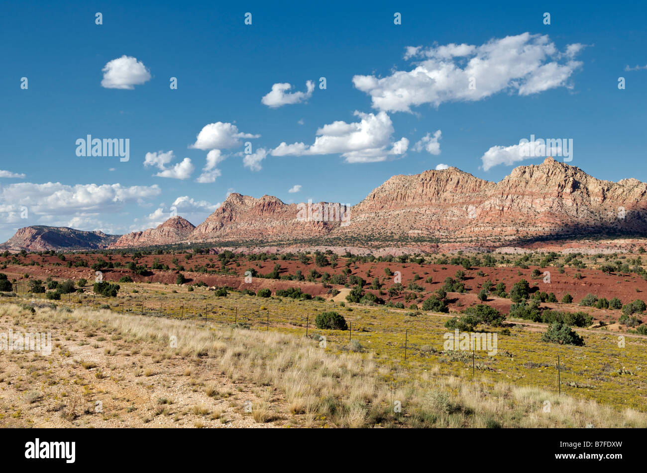 Paysage montagneux typique du nord de la réserve Navajo en Arizona USA Banque D'Images