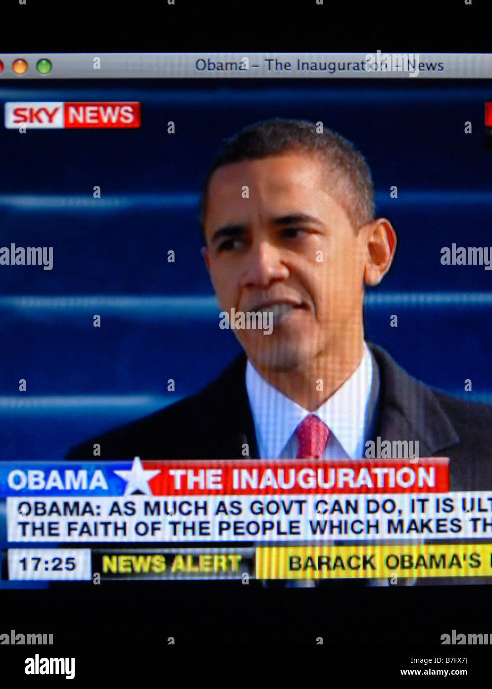 Historique de l'investiture de Barack Obama le 20 janvier 2009 Banque D'Images