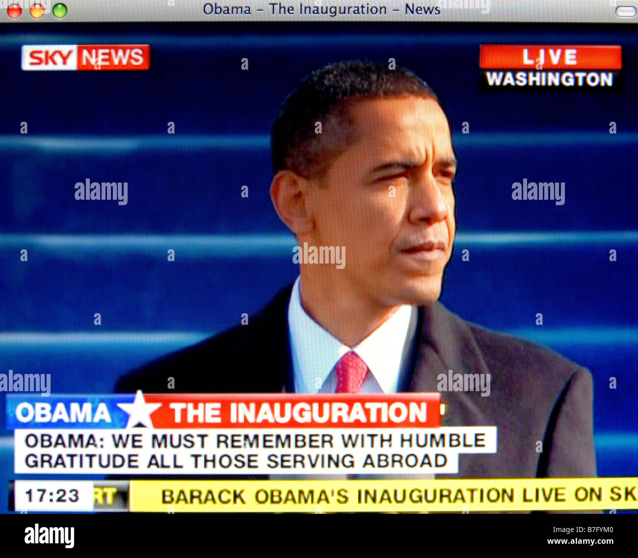 Historique de l'investiture de Barack Obama le 20 janvier 2009 Banque D'Images