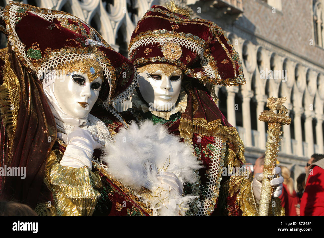 Venise - paire de masques de luxe Banque D'Images