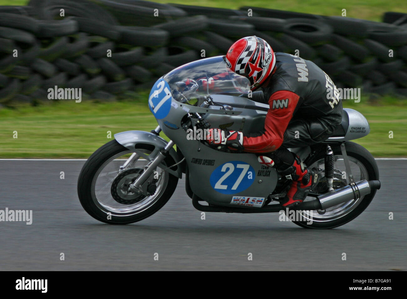 Course de moto classique Photo Stock - Alamy