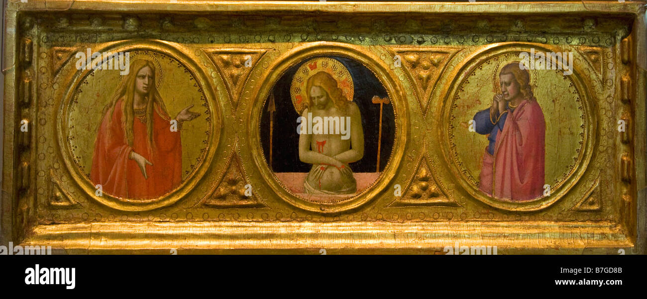 "L'homme de douleur avec les Saints' par Fra Angelico vers 1422 Courtauld Institute Galleries London England UK Royaume-Uni GB Grande Banque D'Images