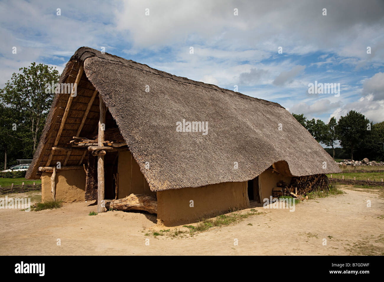 Les loisirs de la maison de la culture les gens Hunebedcentrum bécher centre d'dolmens Borger Drenthe est des Pays-Bas Banque D'Images