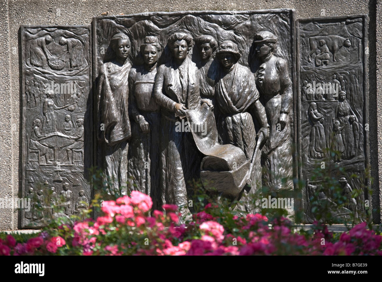 Kate Sheppard suffragettes National Memorial, Oxford Terrace, Christchurch, Canterbury, Nouvelle-Zélande Banque D'Images