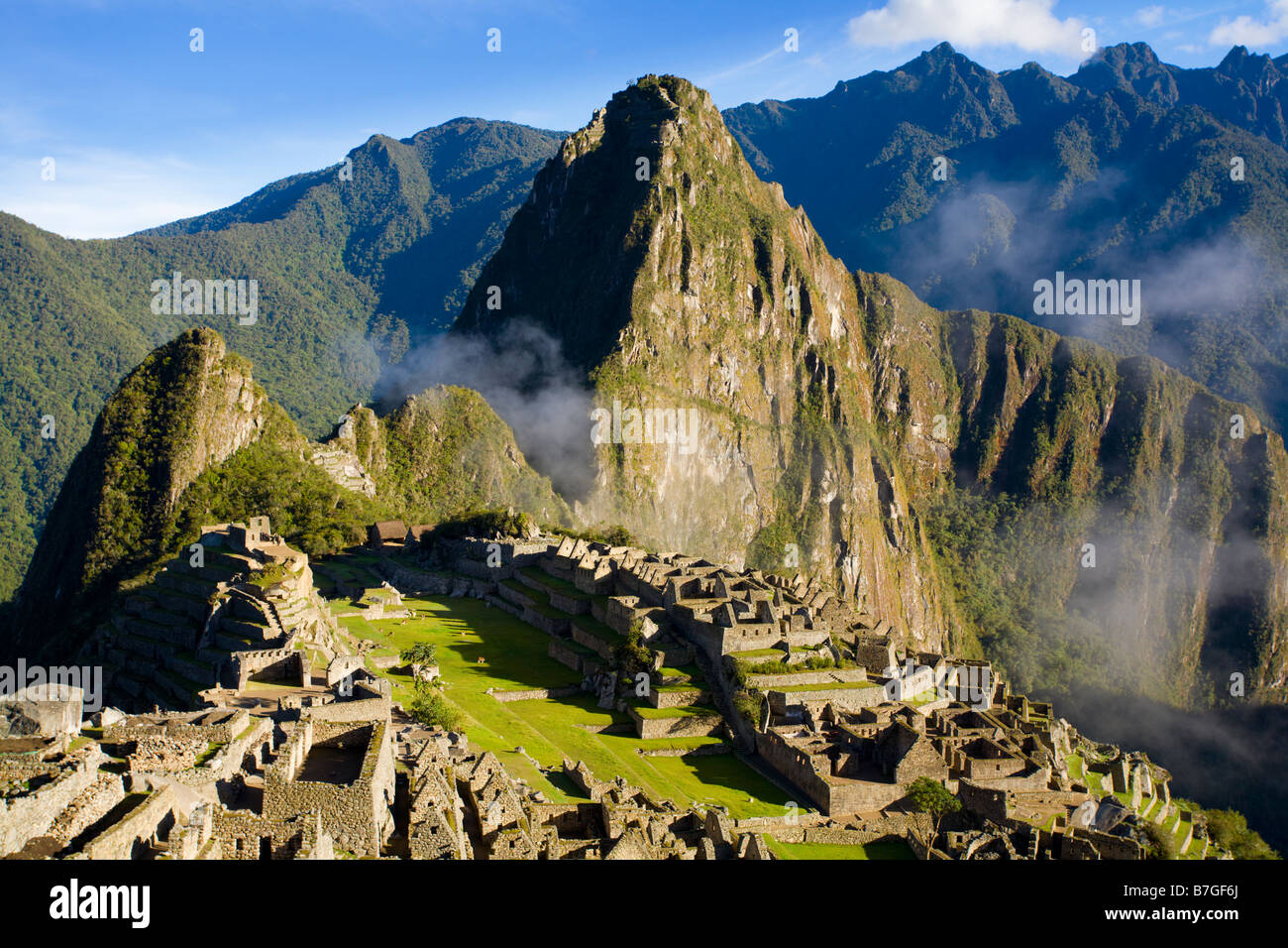 Machu Picchu en lumière du matin Banque D'Images