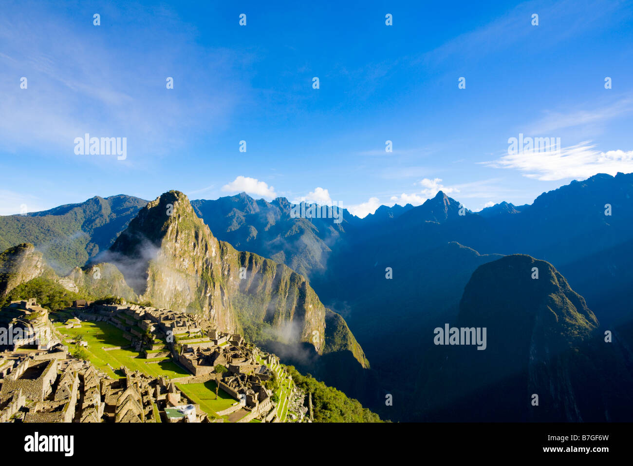 Machu Picchu en lumière du matin Banque D'Images
