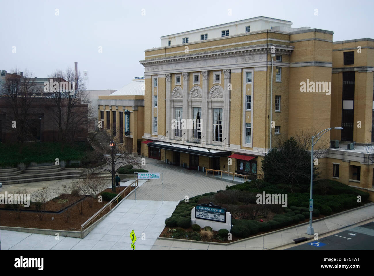 Carolina Theatre dans le centre-ville de Durham en Caroline du Nord Banque D'Images