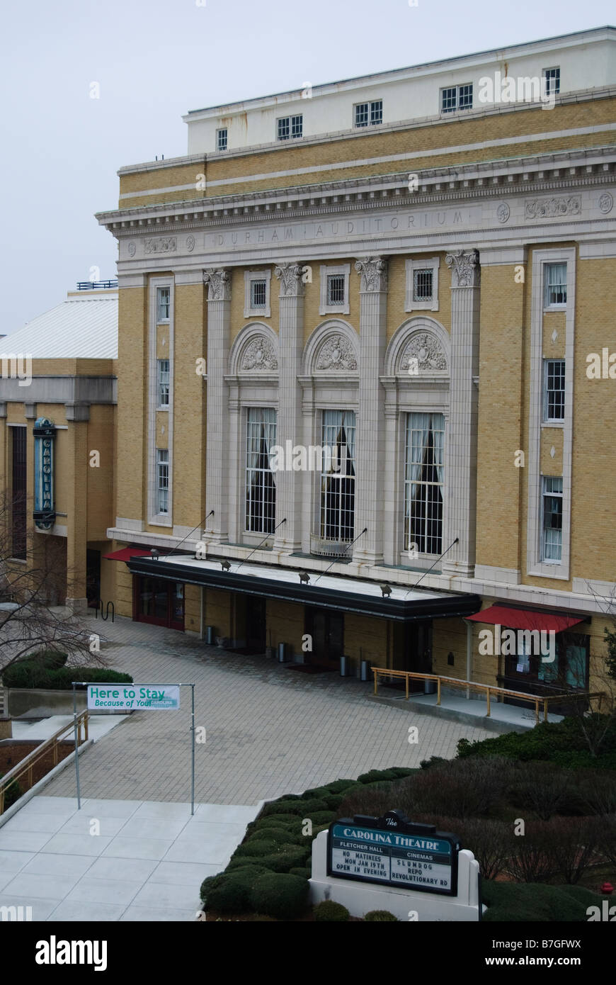 Carolina Theatre dans le centre-ville de Durham en Caroline du Nord Banque D'Images