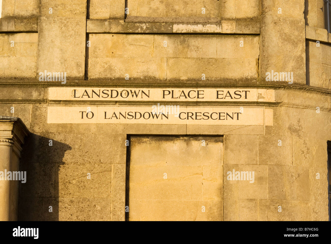 Lansdown place à l'Est le nom de la route, Baignoire Banque D'Images