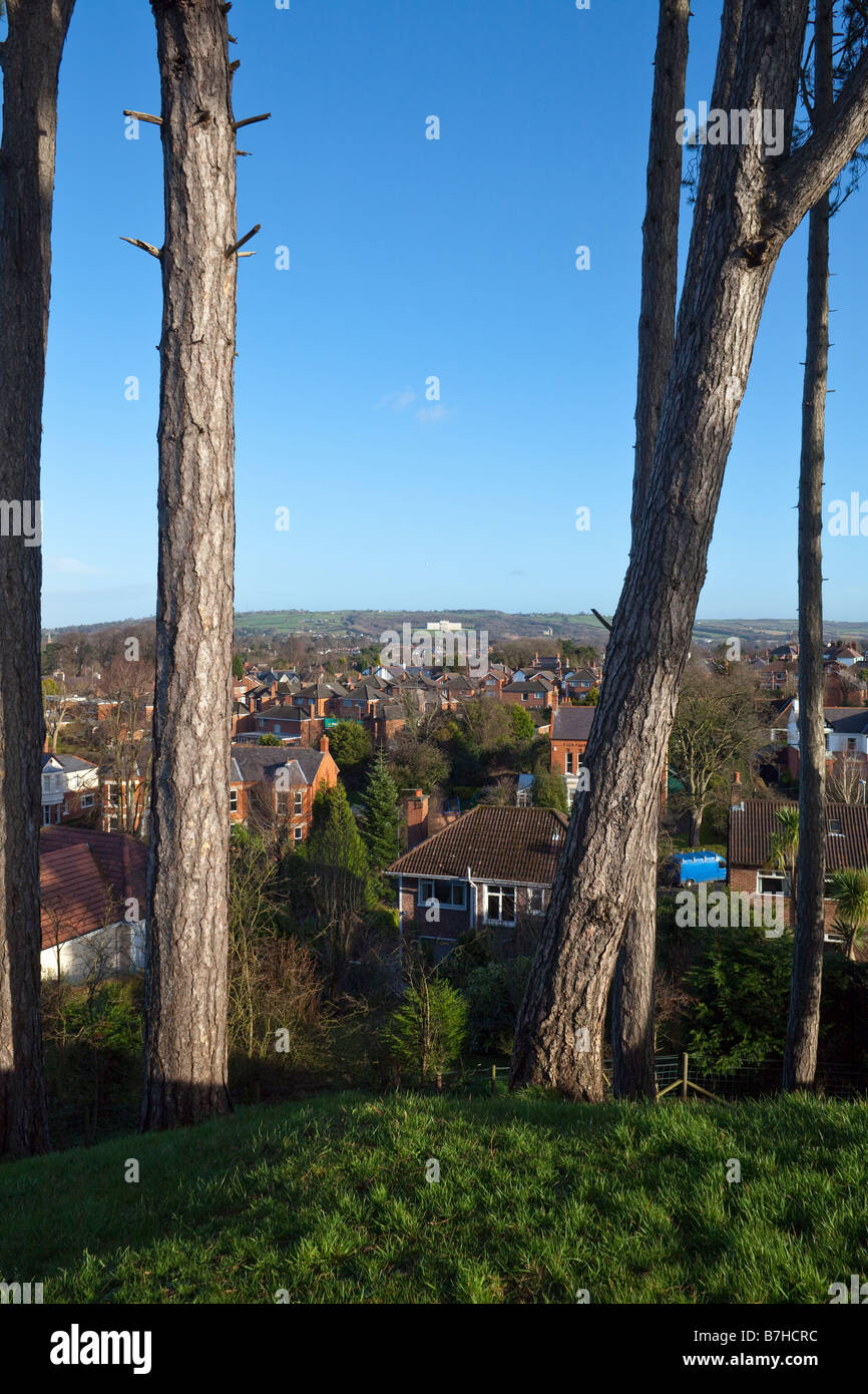 Vue de Belfast, en Irlande, du parc de Shandon mound Banque D'Images