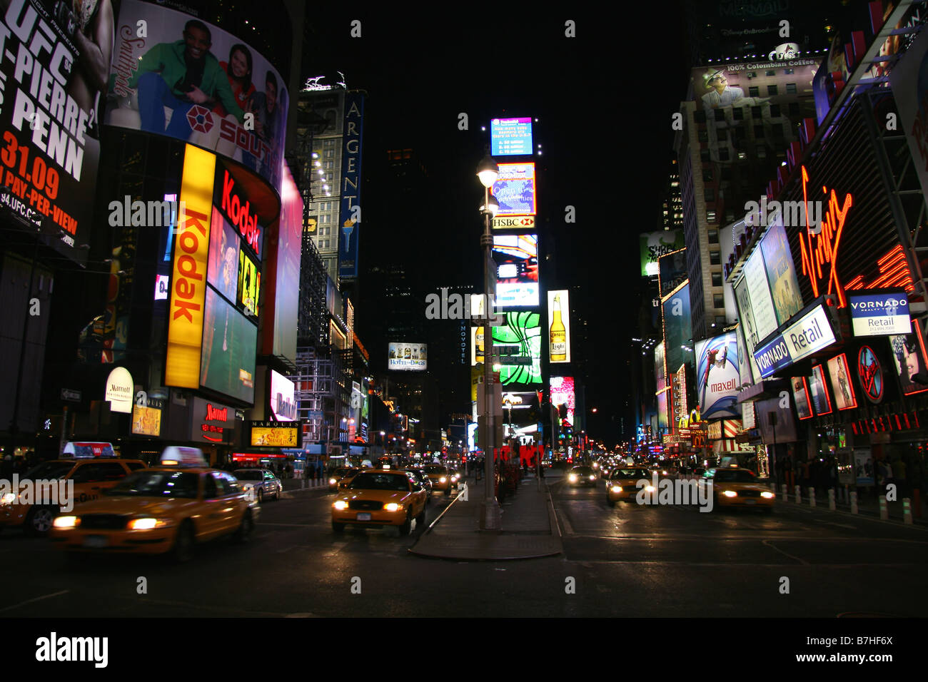 Nuit à Times Square, New York City, USA Banque D'Images