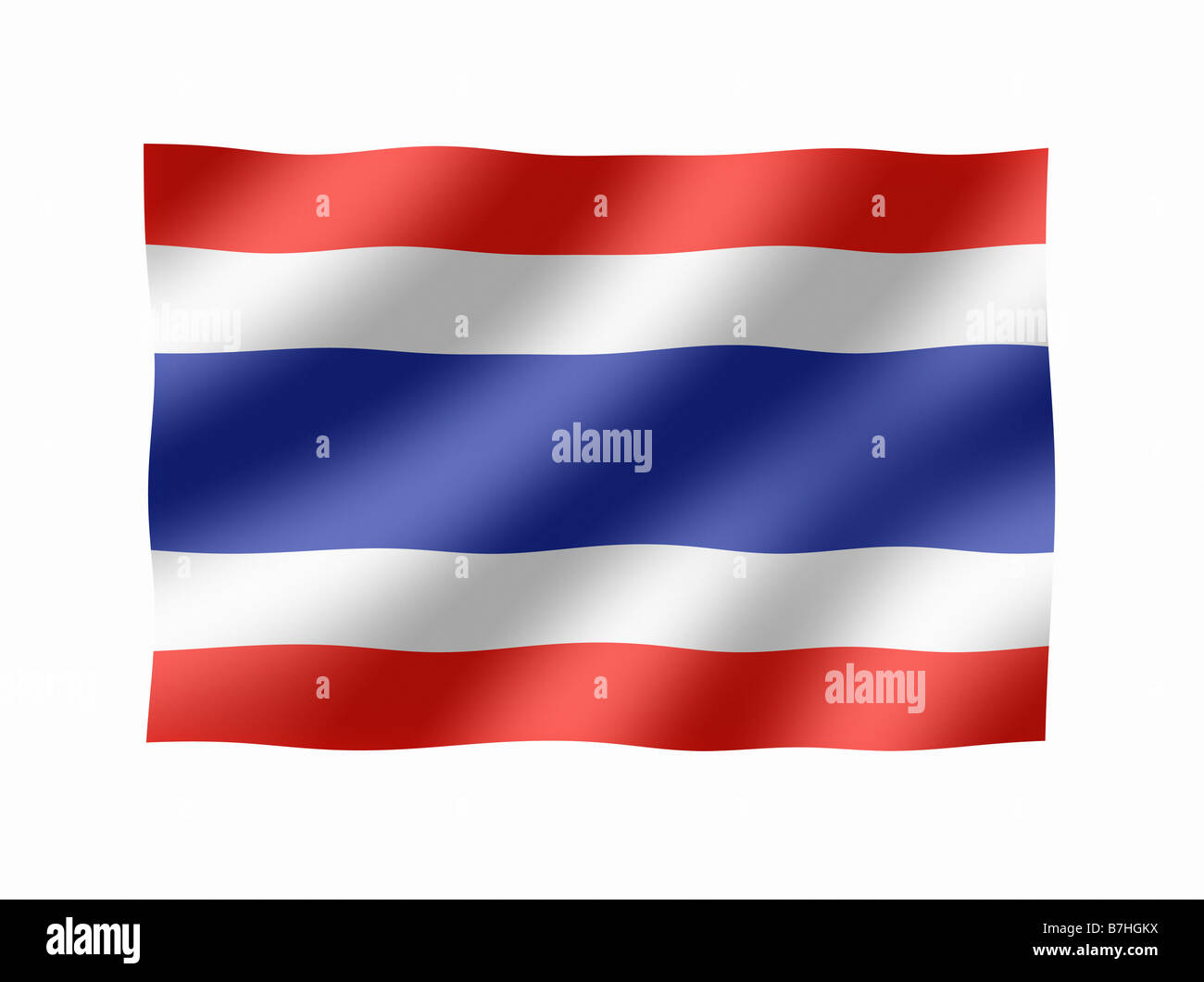 La Thaïlande de brandir le drapeau national thaïlandais Banque D'Images