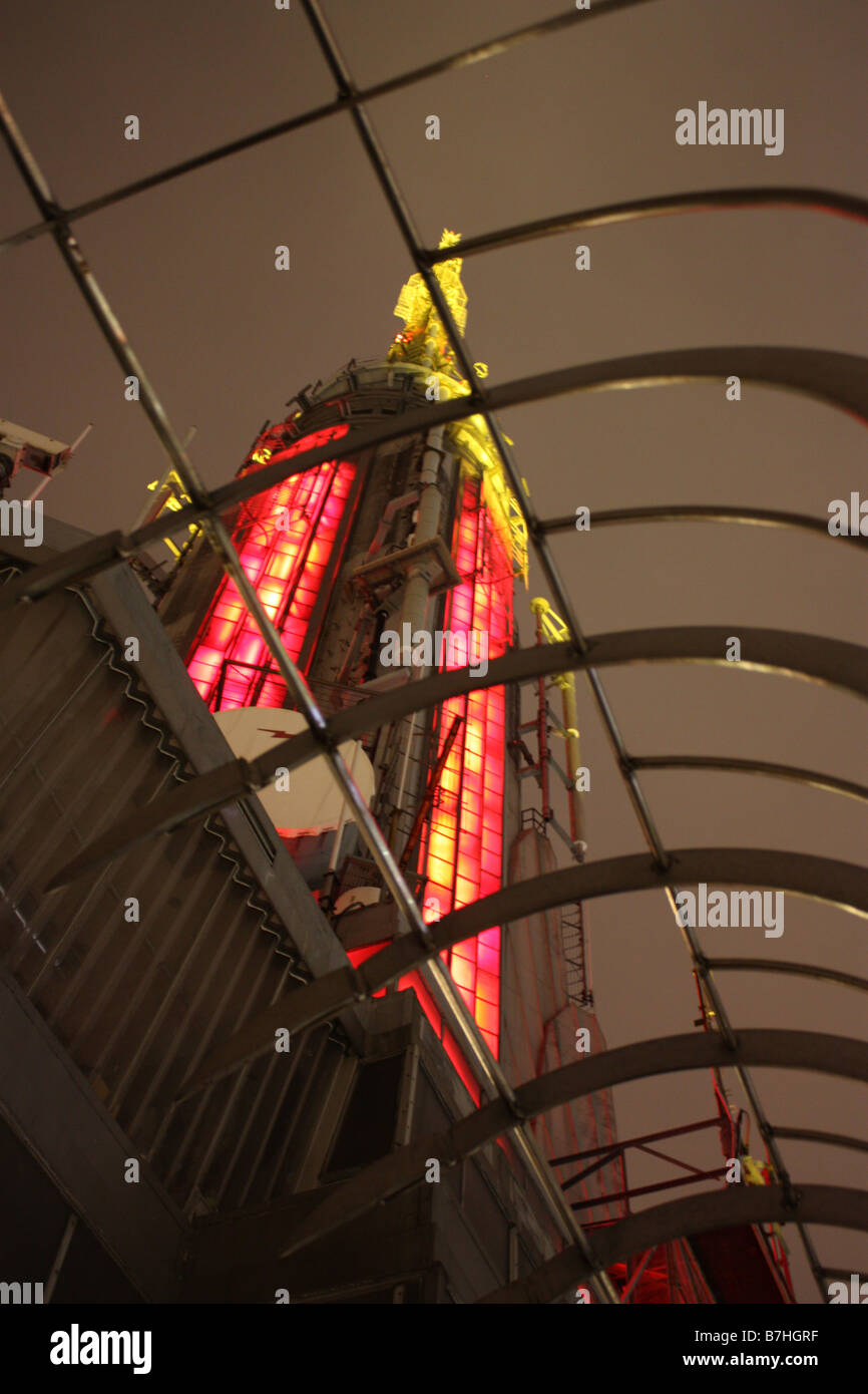 Haut de l'Empire State Building, New York City. Banque D'Images