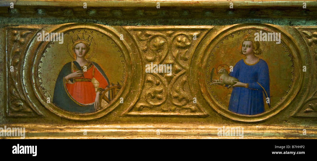 "L'homme de douleur avec les Saints' Fra Angelico circa 1422 Courtauld Institute Galleries London England UK Royaume-Uni GB Banque D'Images