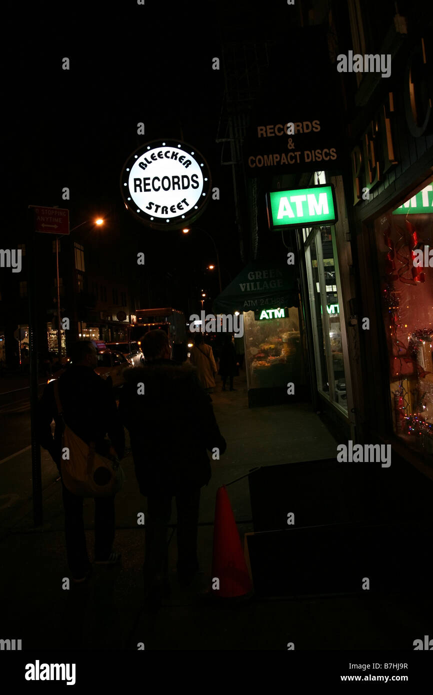 La Bleecker Street Records shop, Greenwich Village, New York City, USA Banque D'Images