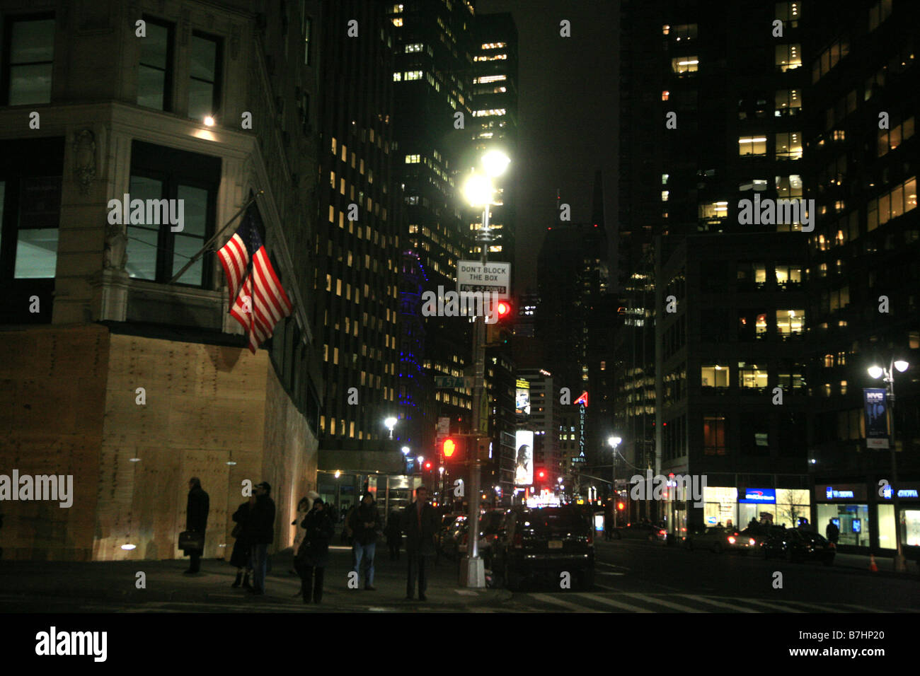 Nuit à Manhattan, New York, USA 2008 Banque D'Images