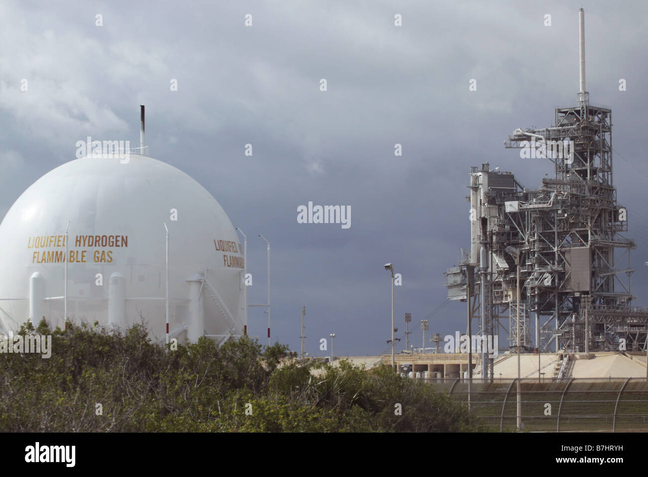 Lancement de la NASA 39B au Centre spatial Kennedy à Cape Canaveral réservoir d'Hydrogène Banque D'Images