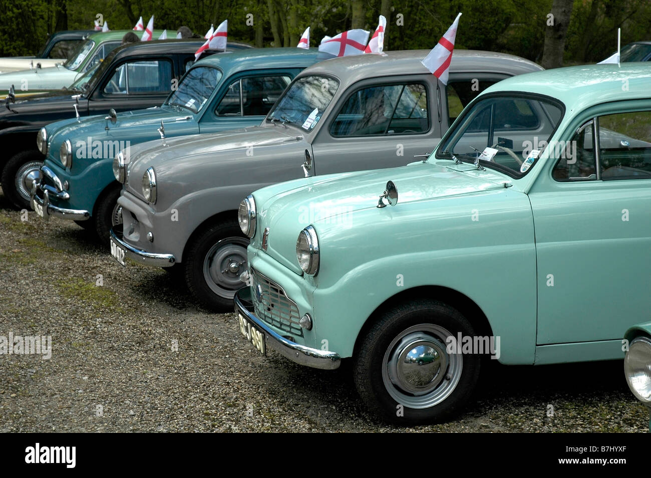 Classic Car Show, England, UK. 3/8/Tens standard sur l'affichage Banque D'Images