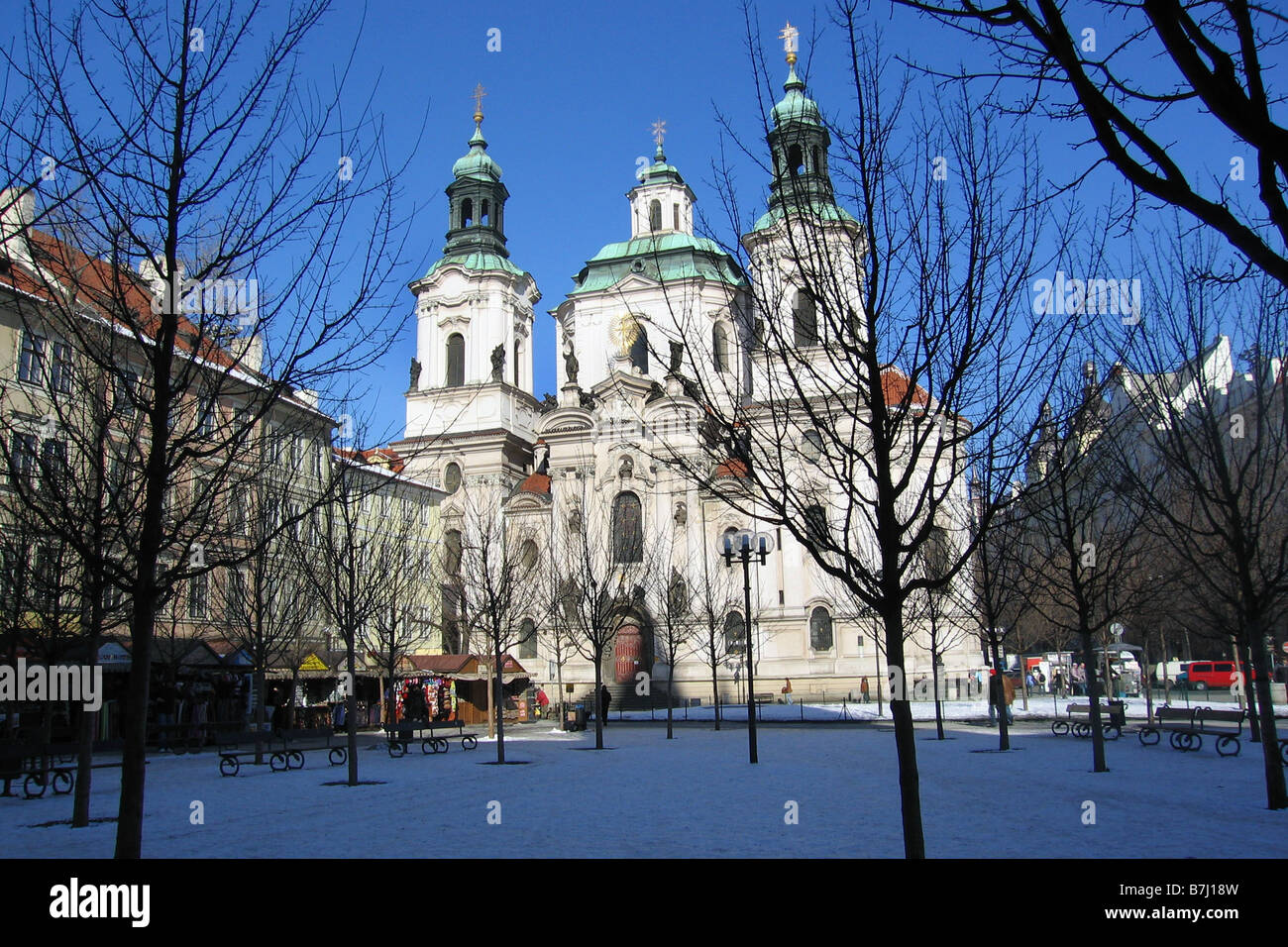 Prague République tchèque sur une journée d'hiver, l'Europe de l'Est Banque D'Images