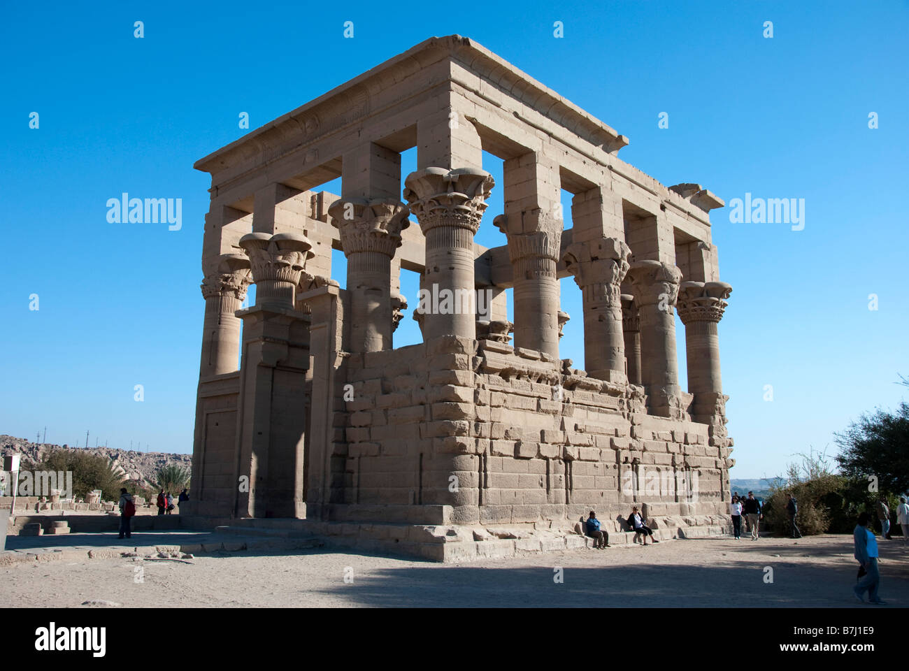 Kiosque Trajans Temple de Philae en Egypte Banque D'Images