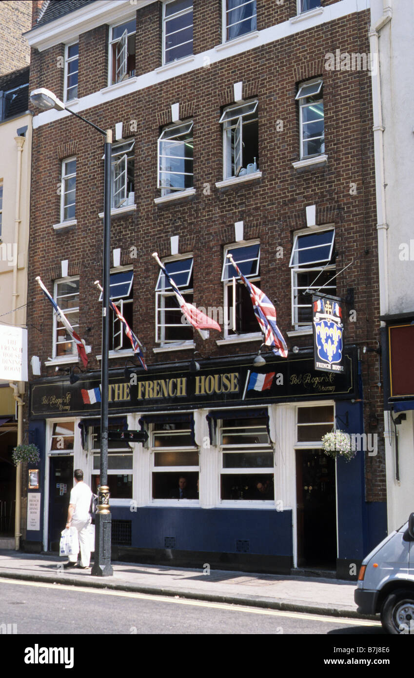 Londres, Soho, La Maison française. Banque D'Images