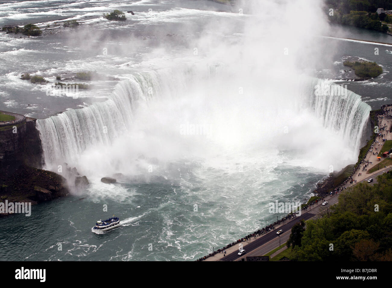 Le Horseshoe Falls, Niagara Falls, Canada & USA Border Banque D'Images