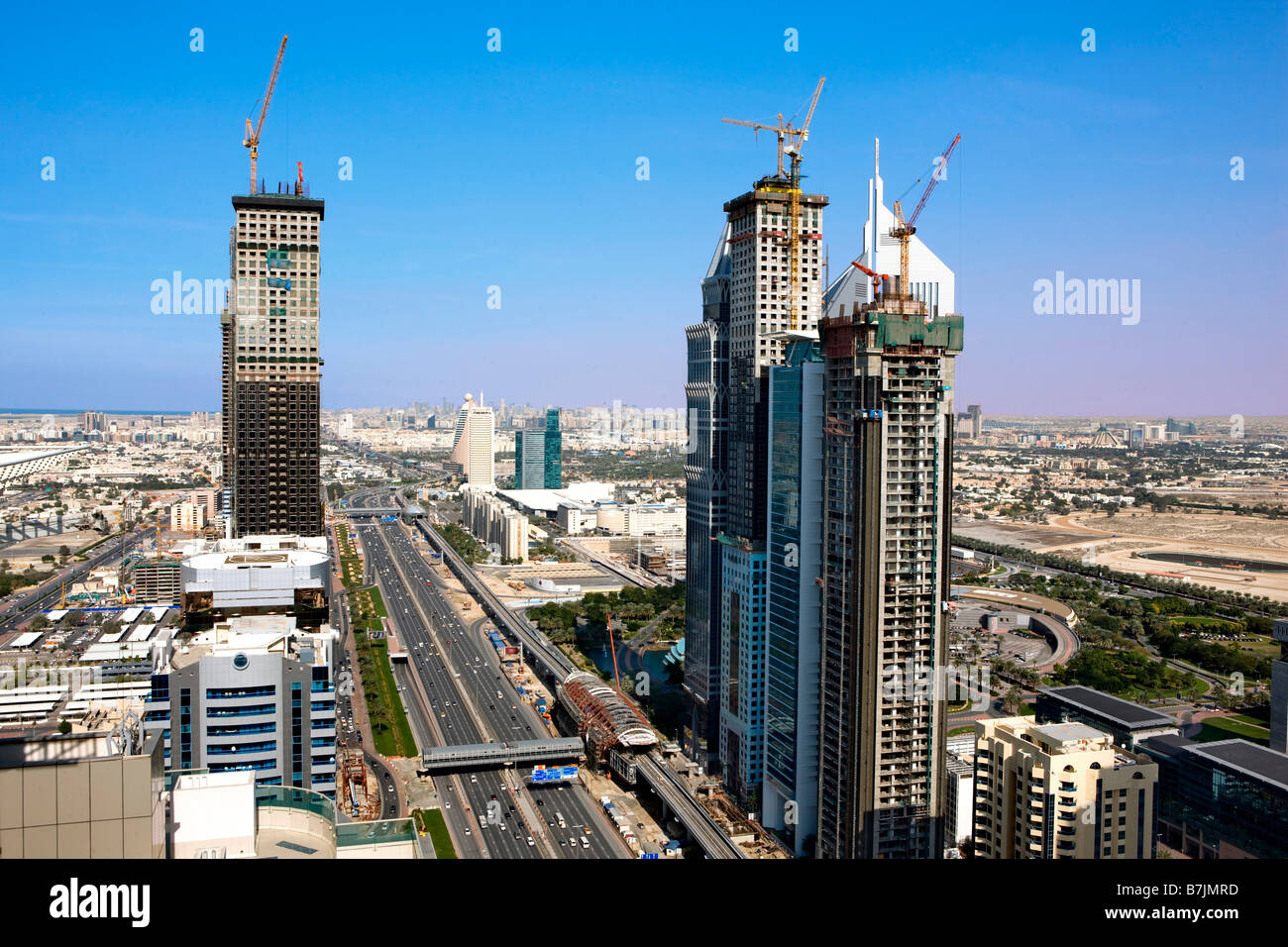 Sheik Zayed road à Dubai Banque D'Images