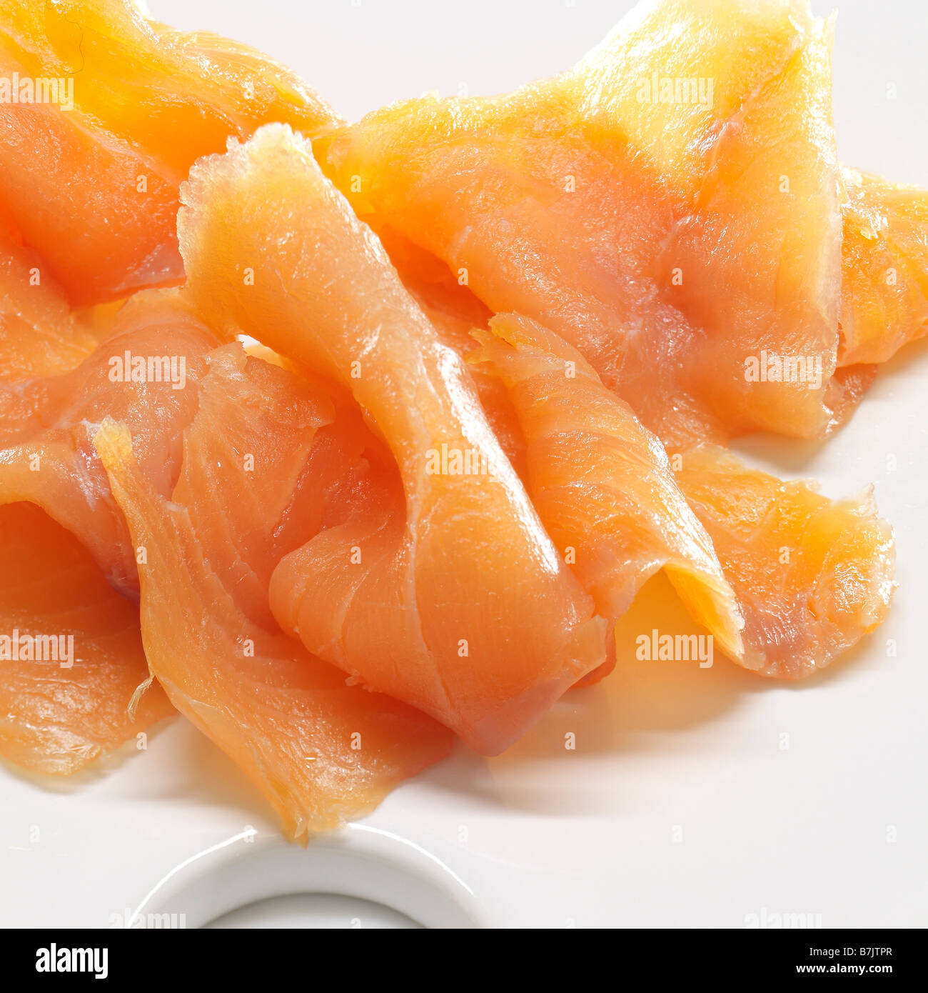 Tranches de saumon fumé Kinvara Banque D'Images