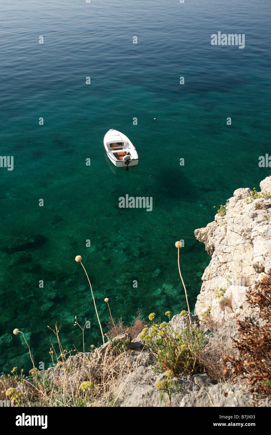 Un bateau dans l'Adria Croatie Banque D'Images