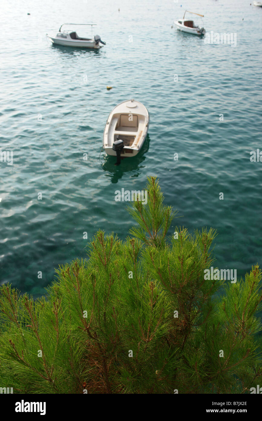 Un bateau dans l'Adria Croatie Banque D'Images