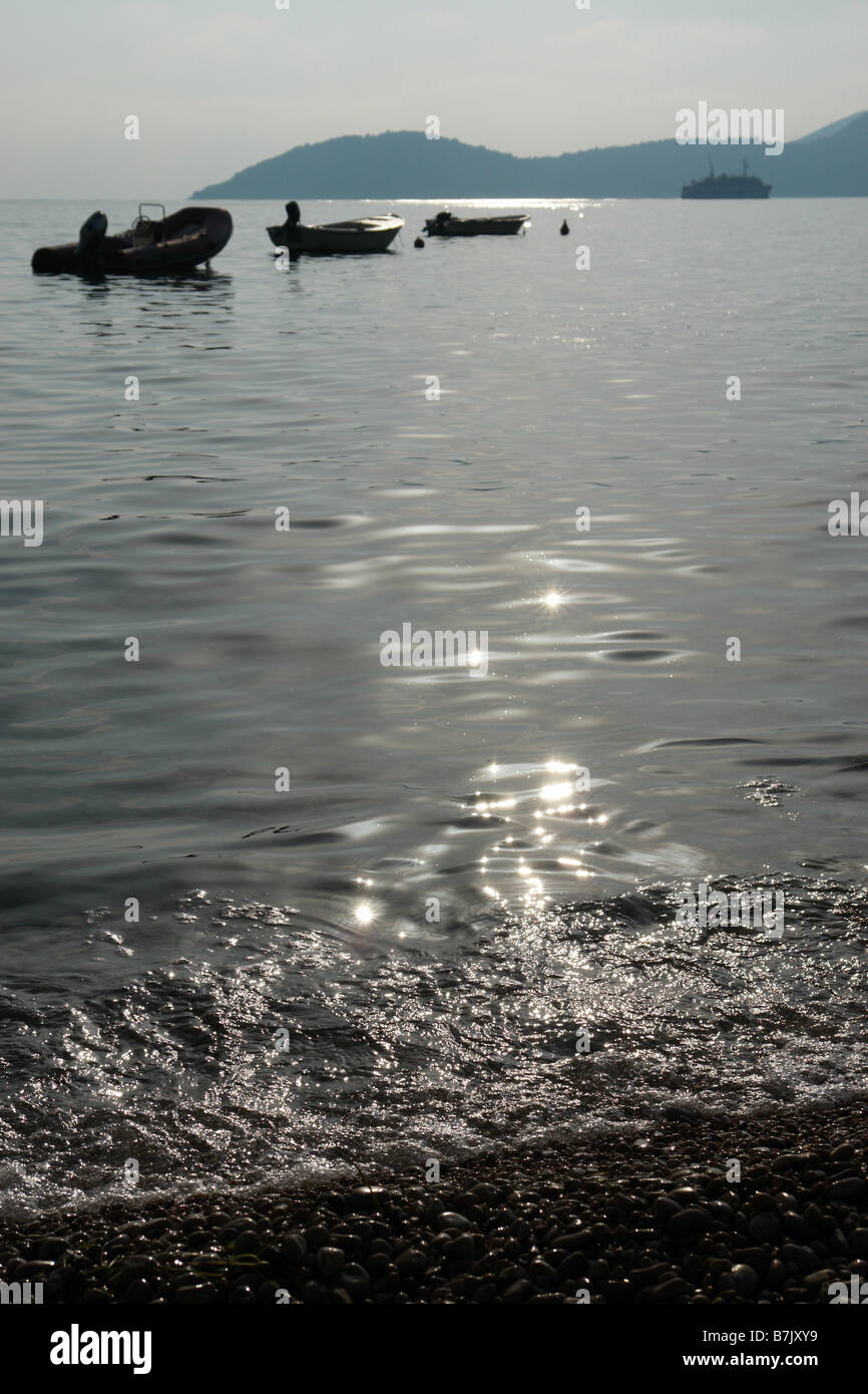 Un bateau dans l'Adria Croatie Banque D'Images