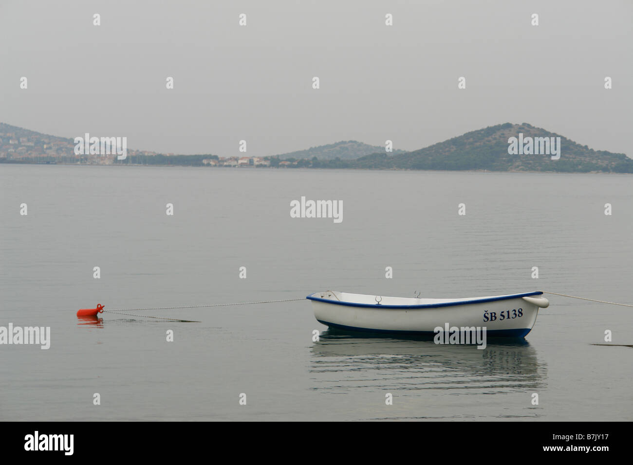 Un bateau dans l'Adria Croatie Banque D'Images