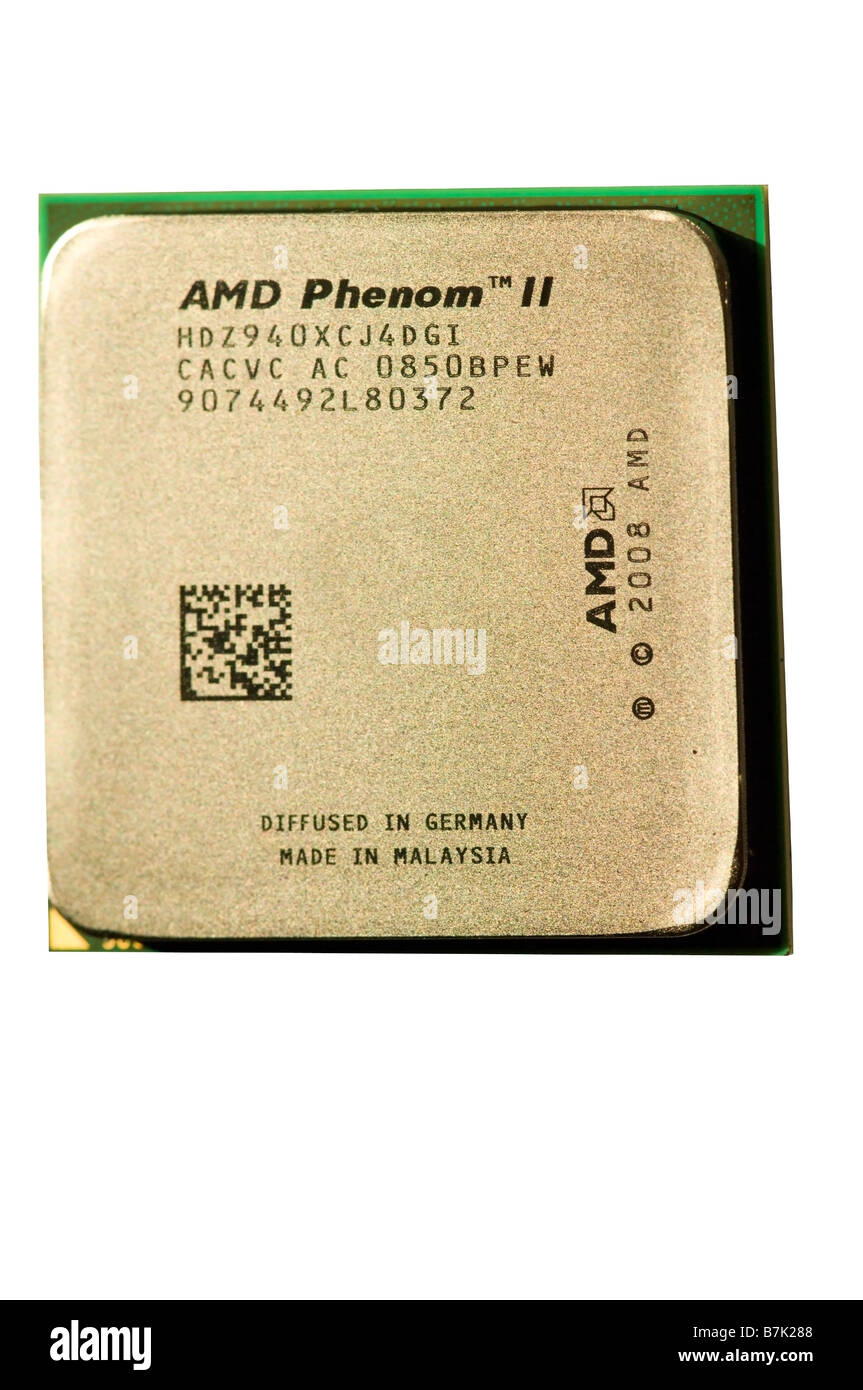 Processeur AMD Phenom II X4 quad core Photo Stock - Alamy