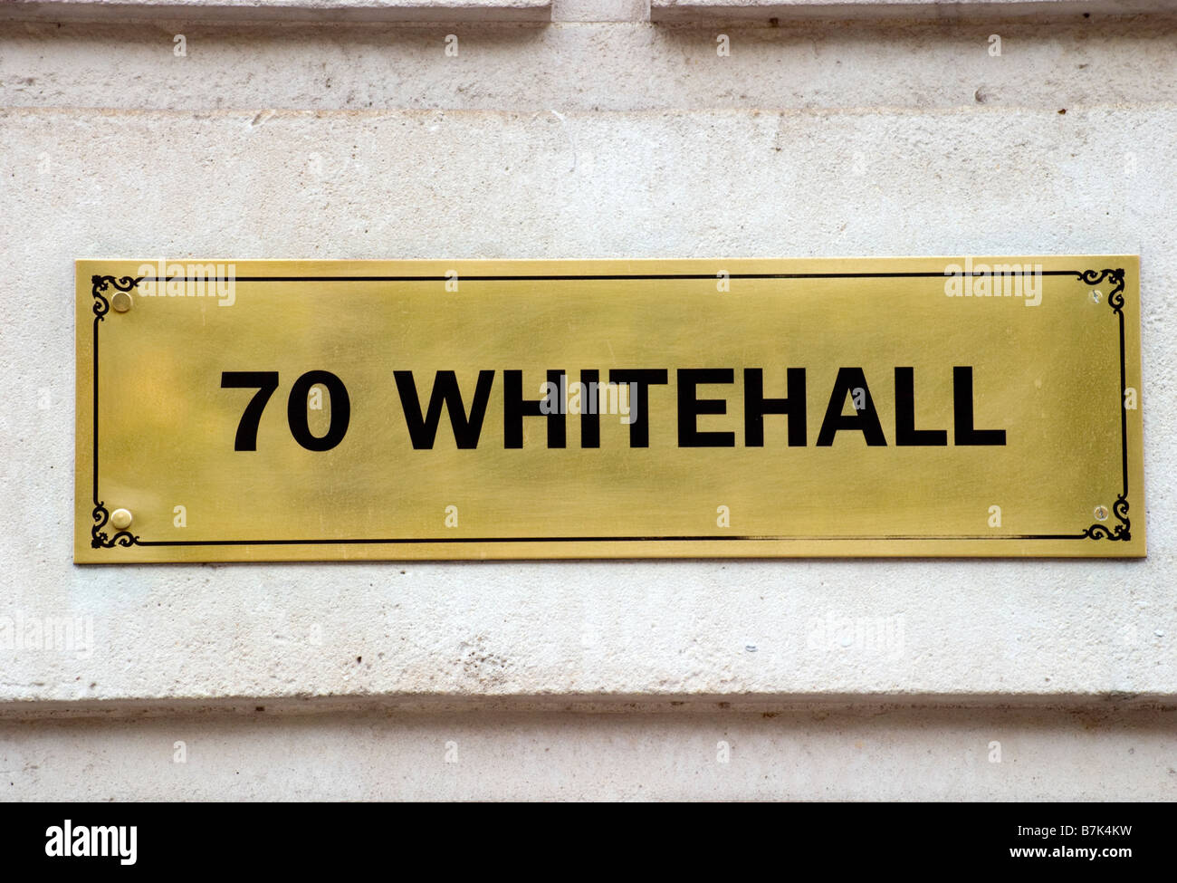 70 Whitehall, Londres signe Banque D'Images