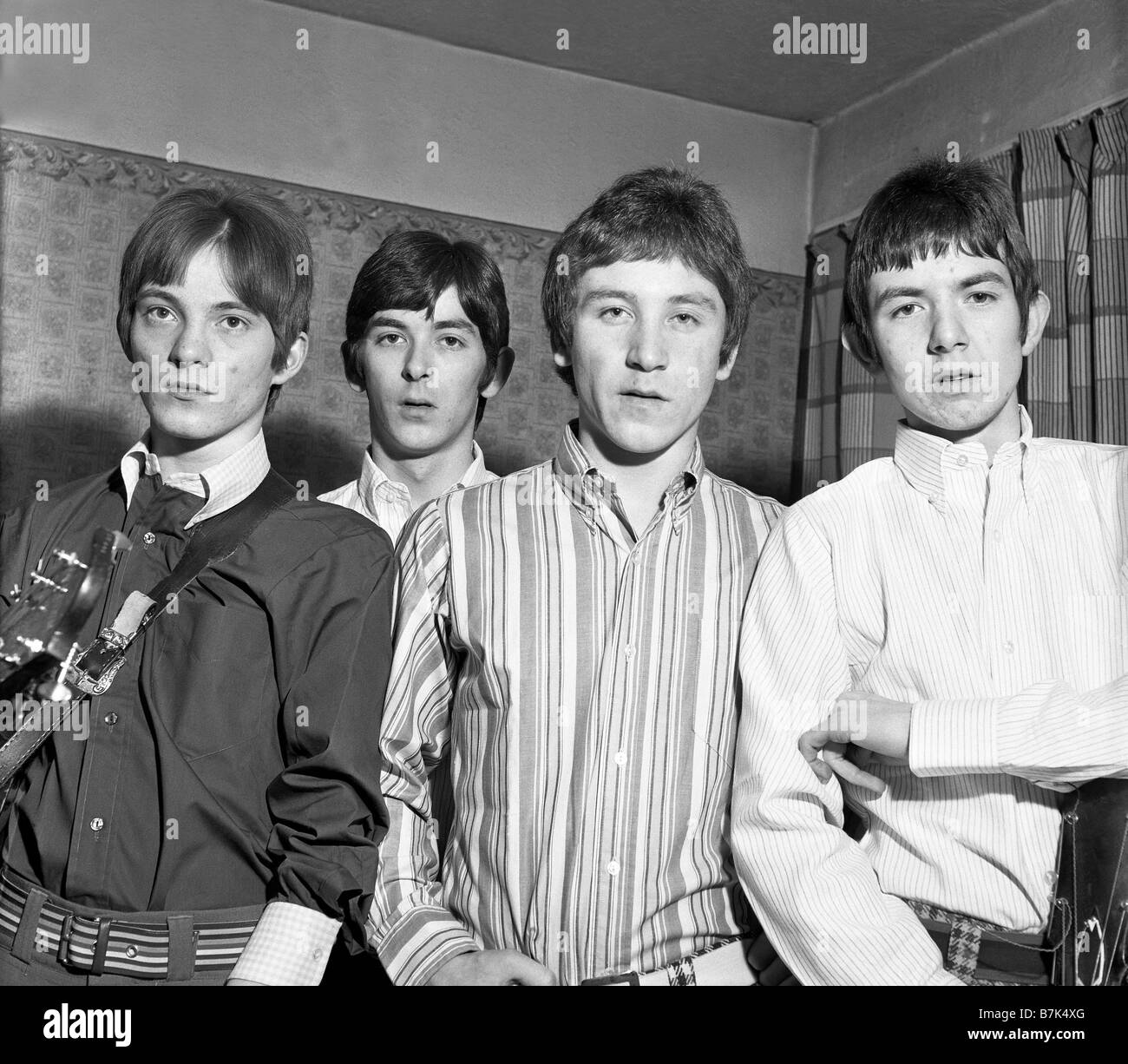 Le groupe de rock Small faces dans le dressing du Majestic à Wellington 18/3/66 PHOTO DE DAVID BAGNALL Banque D'Images