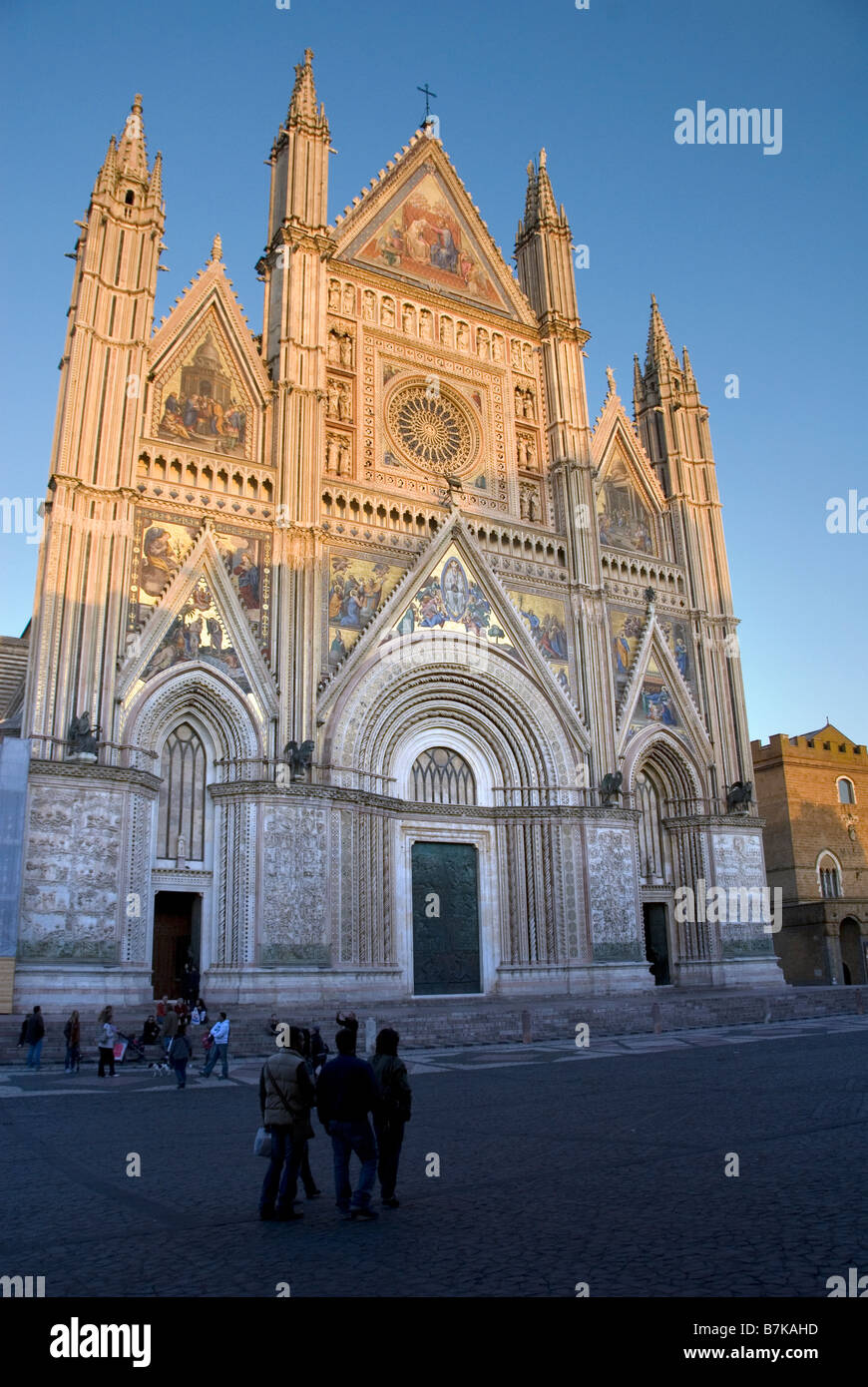Façade de la cathédrale Orvieto en Ombrie Banque D'Images