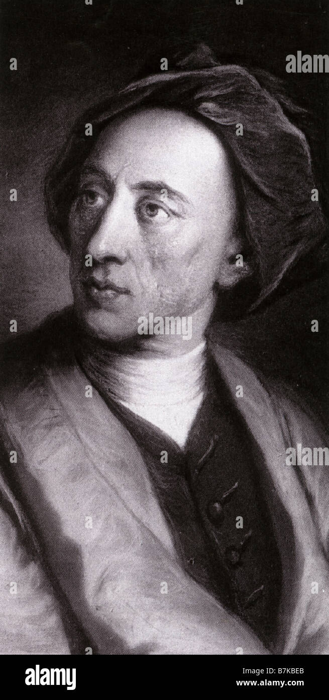 Pape d'Alexandre auteur anglais 1688 - 1744 Banque D'Images