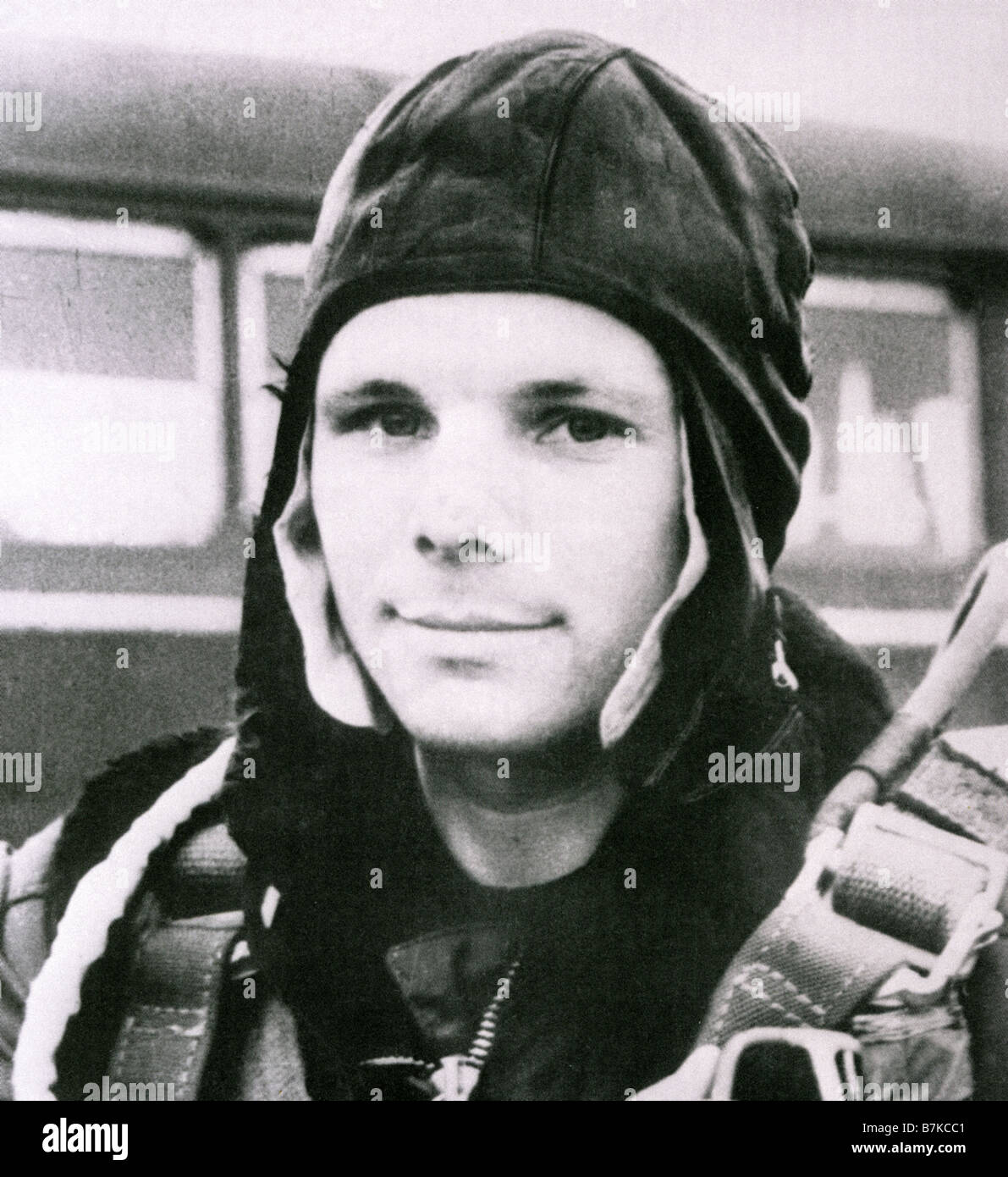YURI GAGARIN Airforce soviétique principaux âgés de 27 a été le premier homme en orbite autour de la terre le 12 avril 1961 Banque D'Images