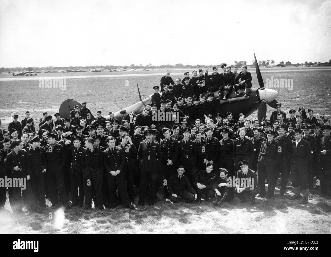 L'ouragan l'Ouragan RAF non identifié sur l'escadron 1940 Banque D'Images