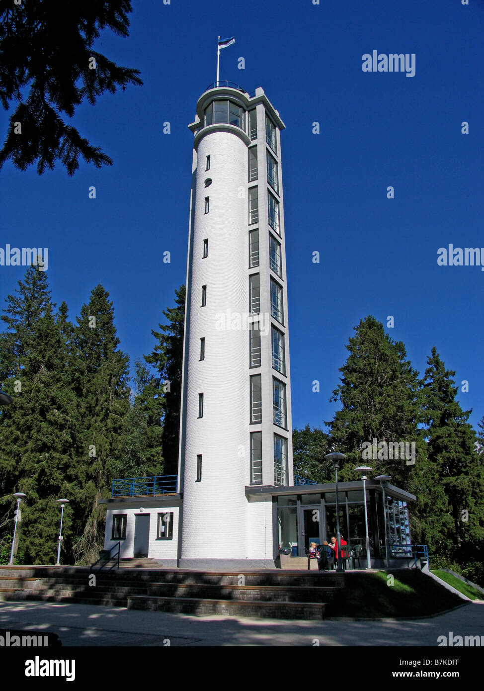 La tour d'observation Suur-Munamägi, Võru County, l'Estonie, Europe Banque D'Images