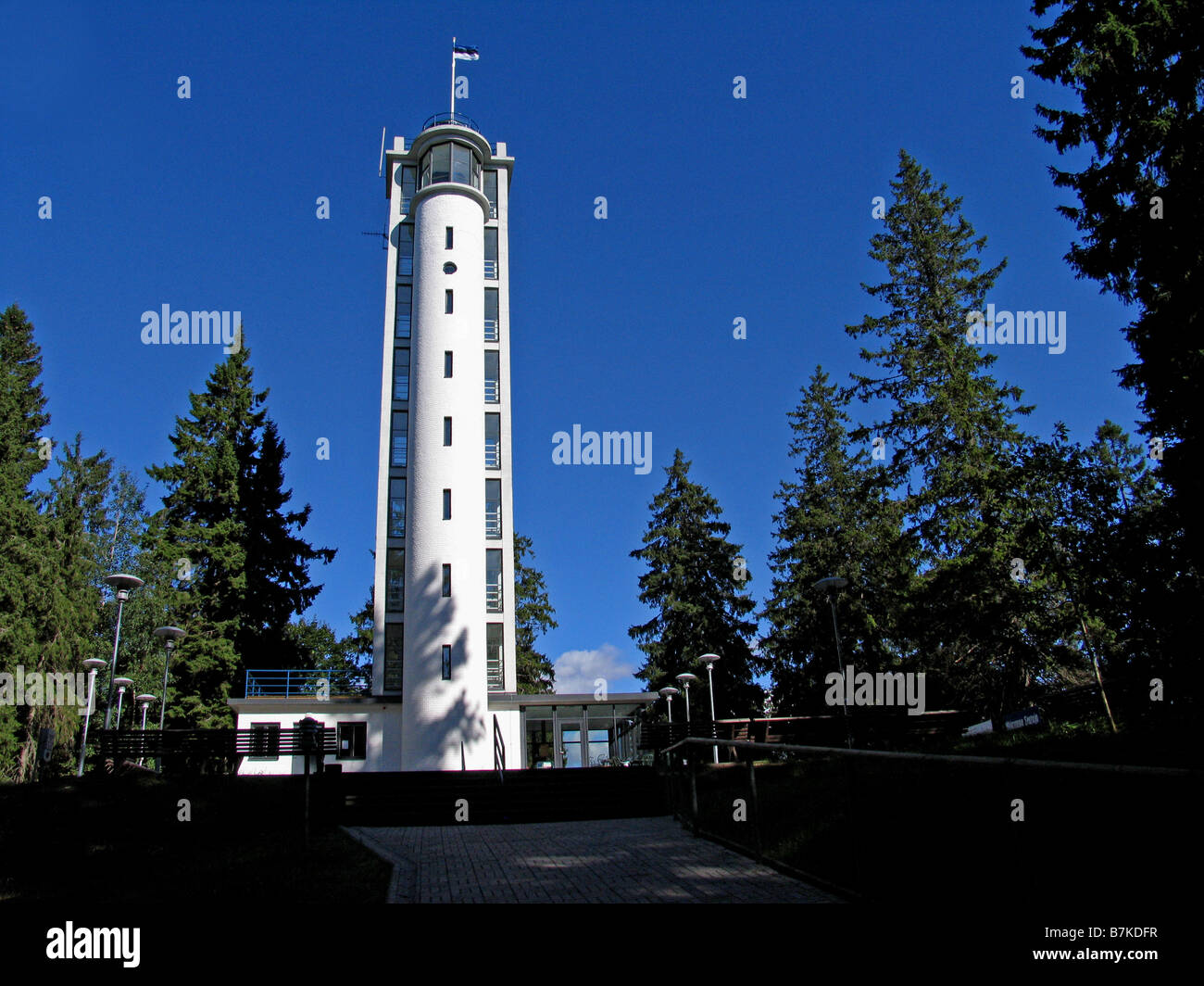 La tour d'observation Suur-Munamägi, Võru County, l'Estonie, Europe Banque D'Images