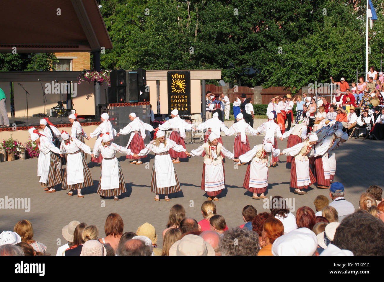 Folk Festival à Võru Estonie Europe Banque D'Images