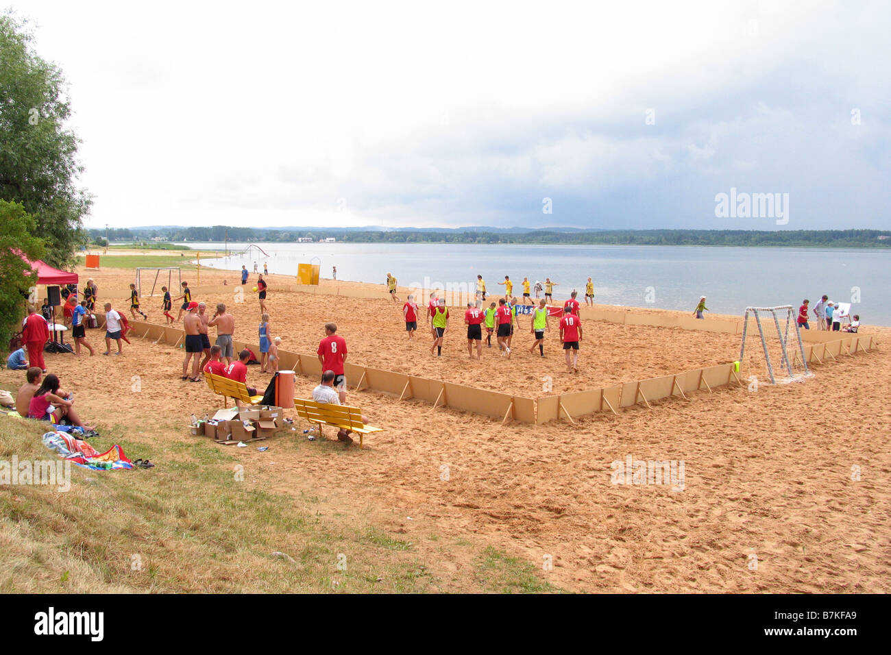 Set Beach Võru Estonie Europe Banque D'Images