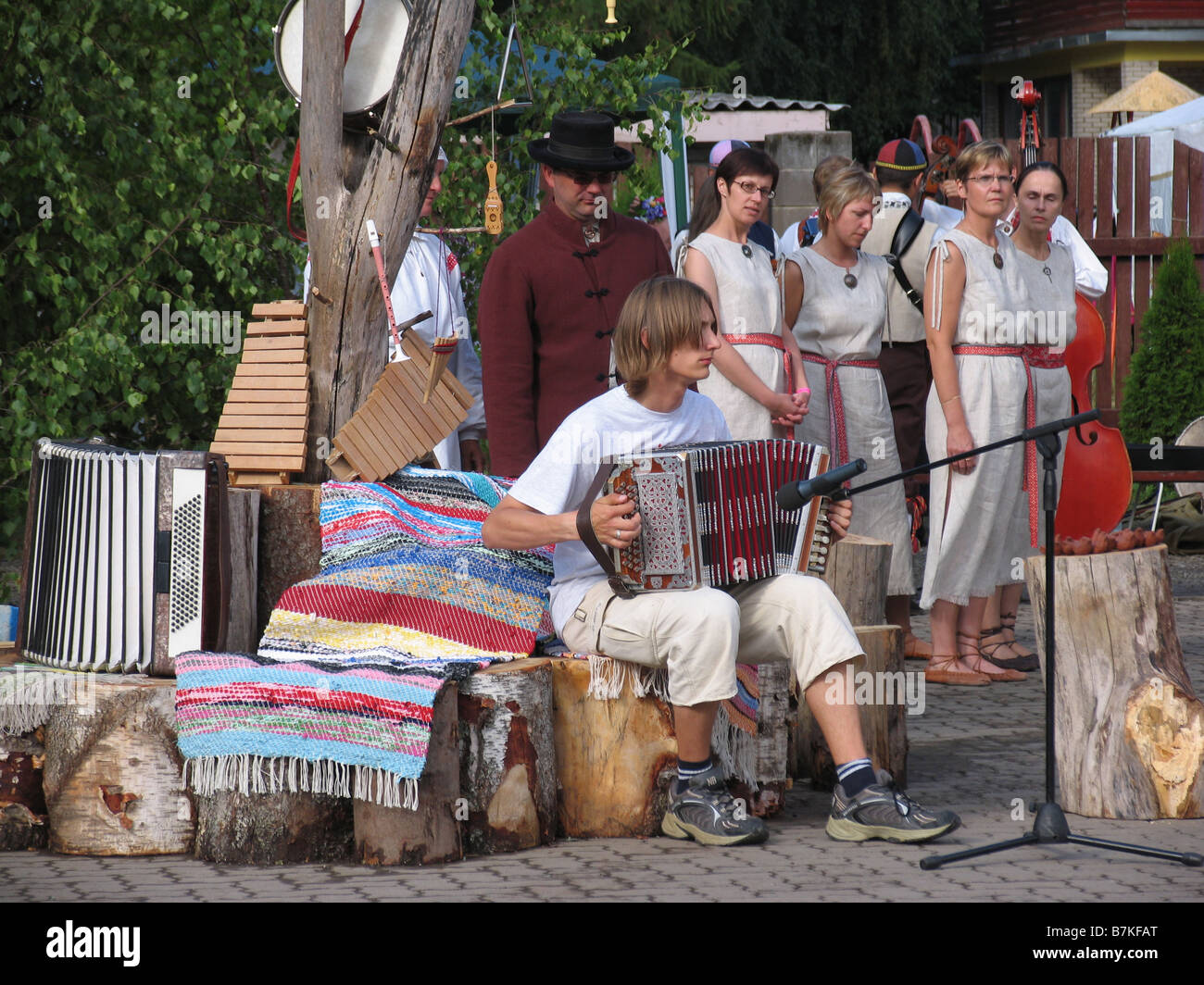 Folk Festival à Võru Estonie Europe Banque D'Images