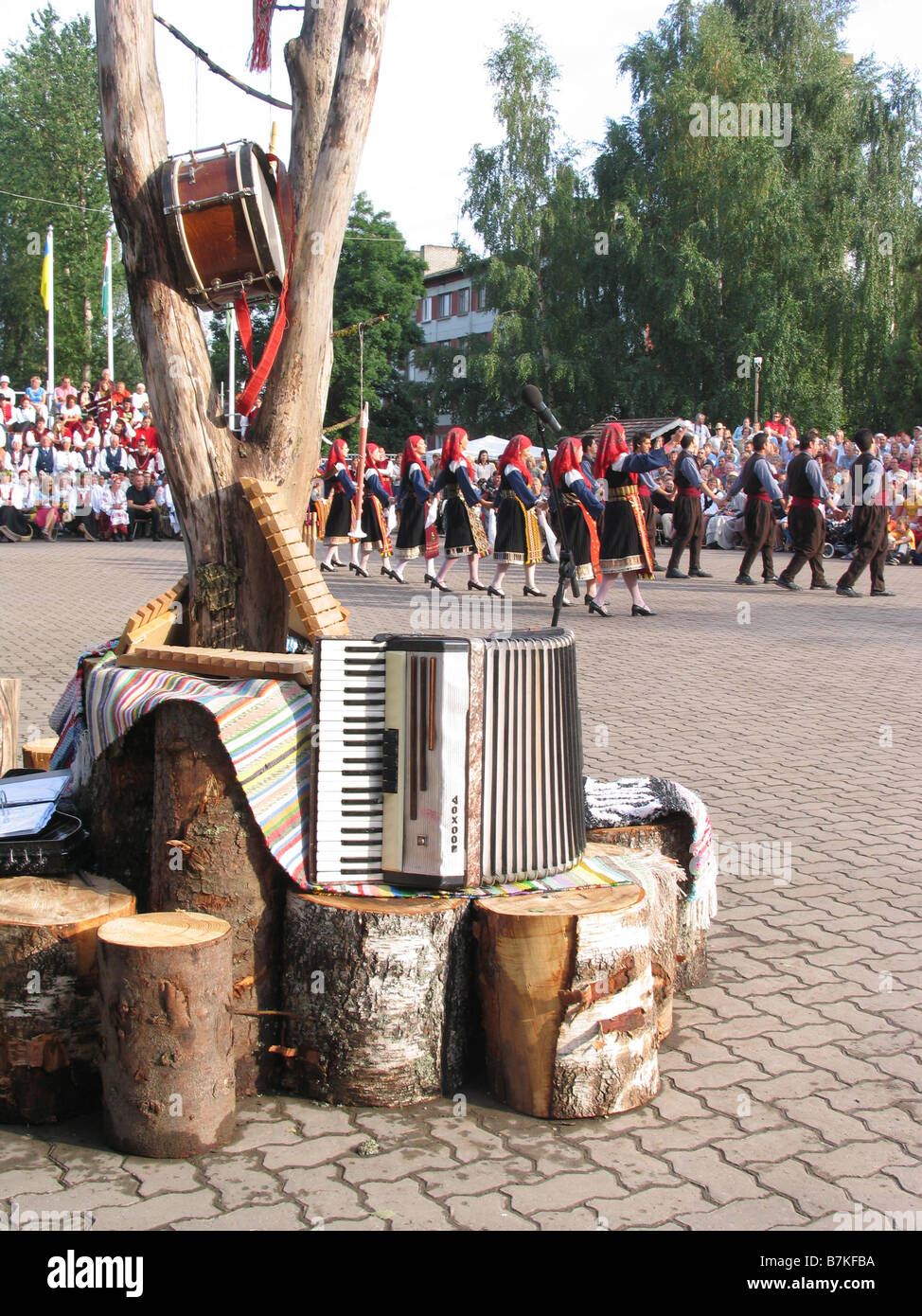 Folk Festival à Võru Estonie Europe Banque D'Images