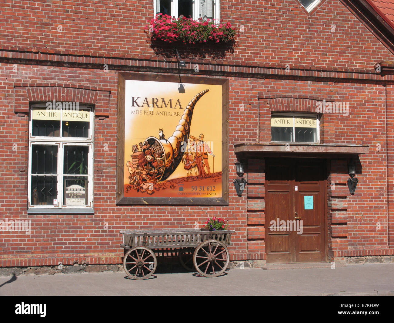 Boutique d'antiquités à Võru, Estonie, Europe Banque D'Images