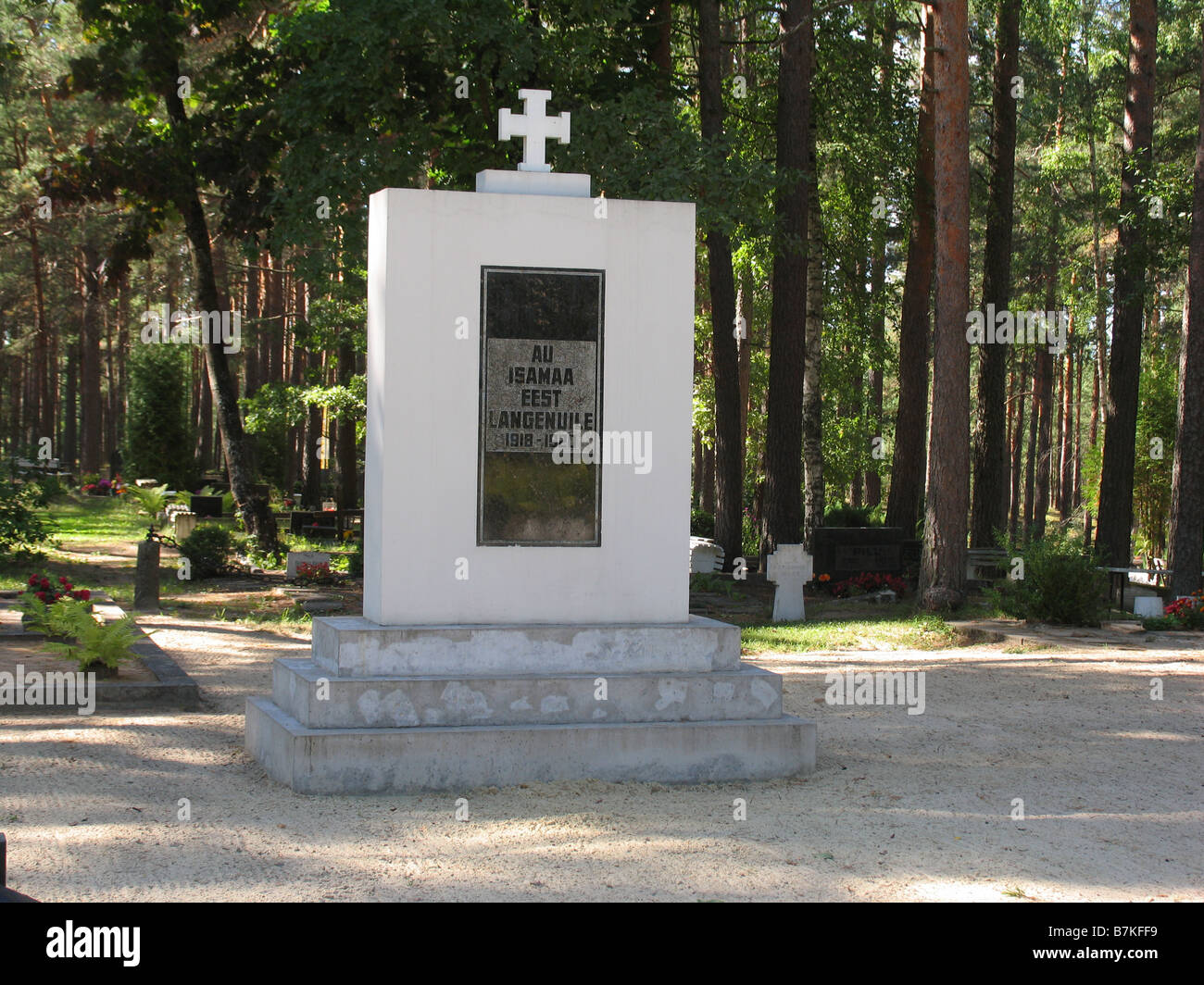 Cimetière de Võru Estonie Europe Banque D'Images